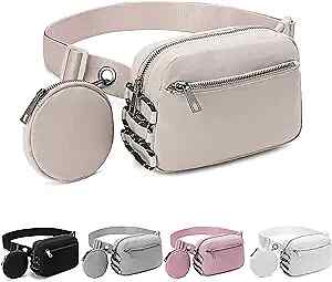 Small Crossbody Purse Belt Bag Sets, Fanny Packs for Women Man 1_Khaki
