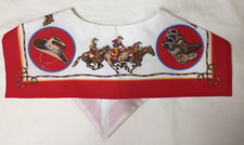 Vintage Handkerchief Western Cowboy Hat Horse Rodeo Red Handcrafted Collar