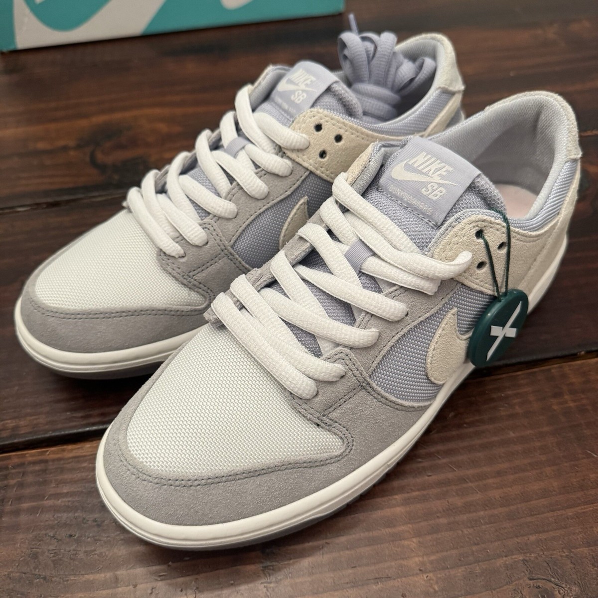 Nike SB Zoom Dunk Low Pro Wolf Grey Summit White Shoes Sz