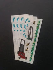 Creative Memories ~ Lot of Four Studio Stickers ~ 2" x 5" ~ Lawn Work