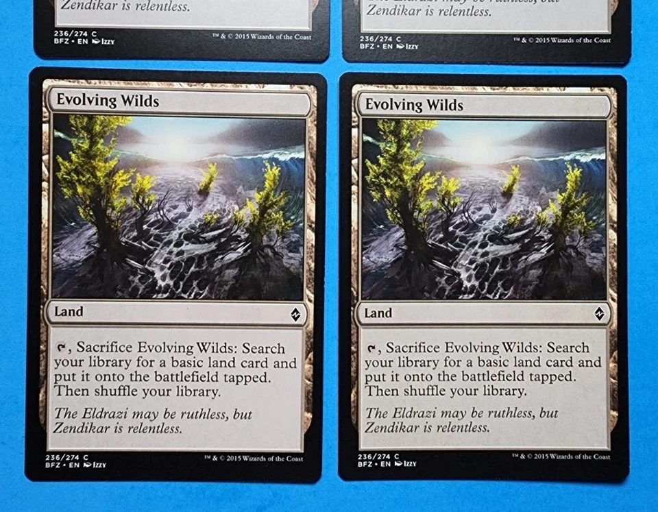 4x Evolving Wilds Battle For Zendikar 2015 Mtg Magic Sacrifice Land Card 236 - Image 3 of 4