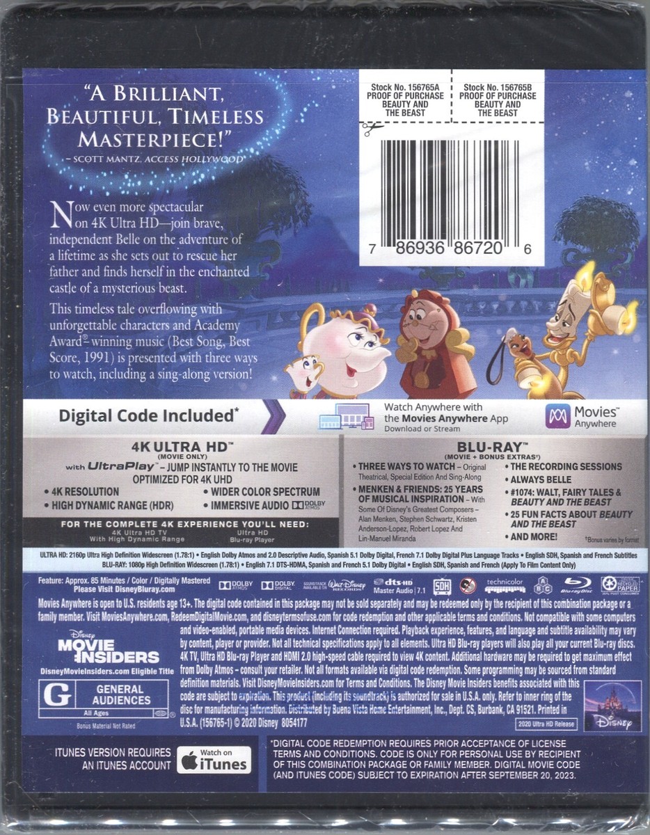 Disney BEAUTY AND THE BEAST The Signature Collection 4K ULTRA HD +
