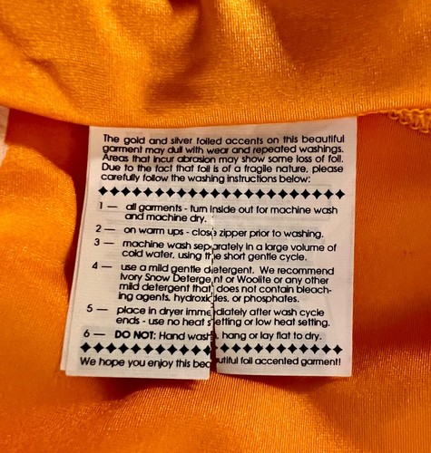 GK "GYMBEE" KIND X-SMALL ORANGE FOLIENBORTE BIENE GYMNASTIK TANZ TANK TRIKOT XS - Bild 14 von 15