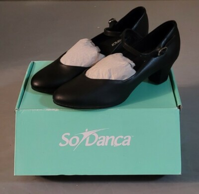 So Danca Adult 1.5'' Character Shoes CH50 (Size 7.5M Black)
