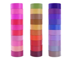 Washi Tape Set 30 Rolls 15mm 0.6 inch Wide Decorative Washi Masking Tape Rainbow