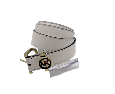 MICHAEL MICHAEL KORS White Smooth Leather Belt XL New With  display picture 2