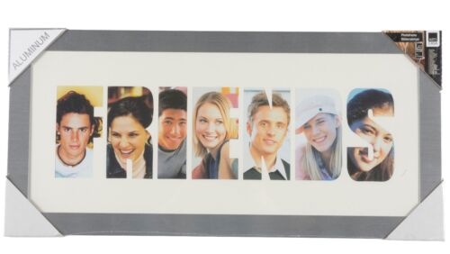 Large Aluminium Photo Frame Silver Aperture Picture Frame FRIENDS Mount 7 Photos - Picture 1 of 1