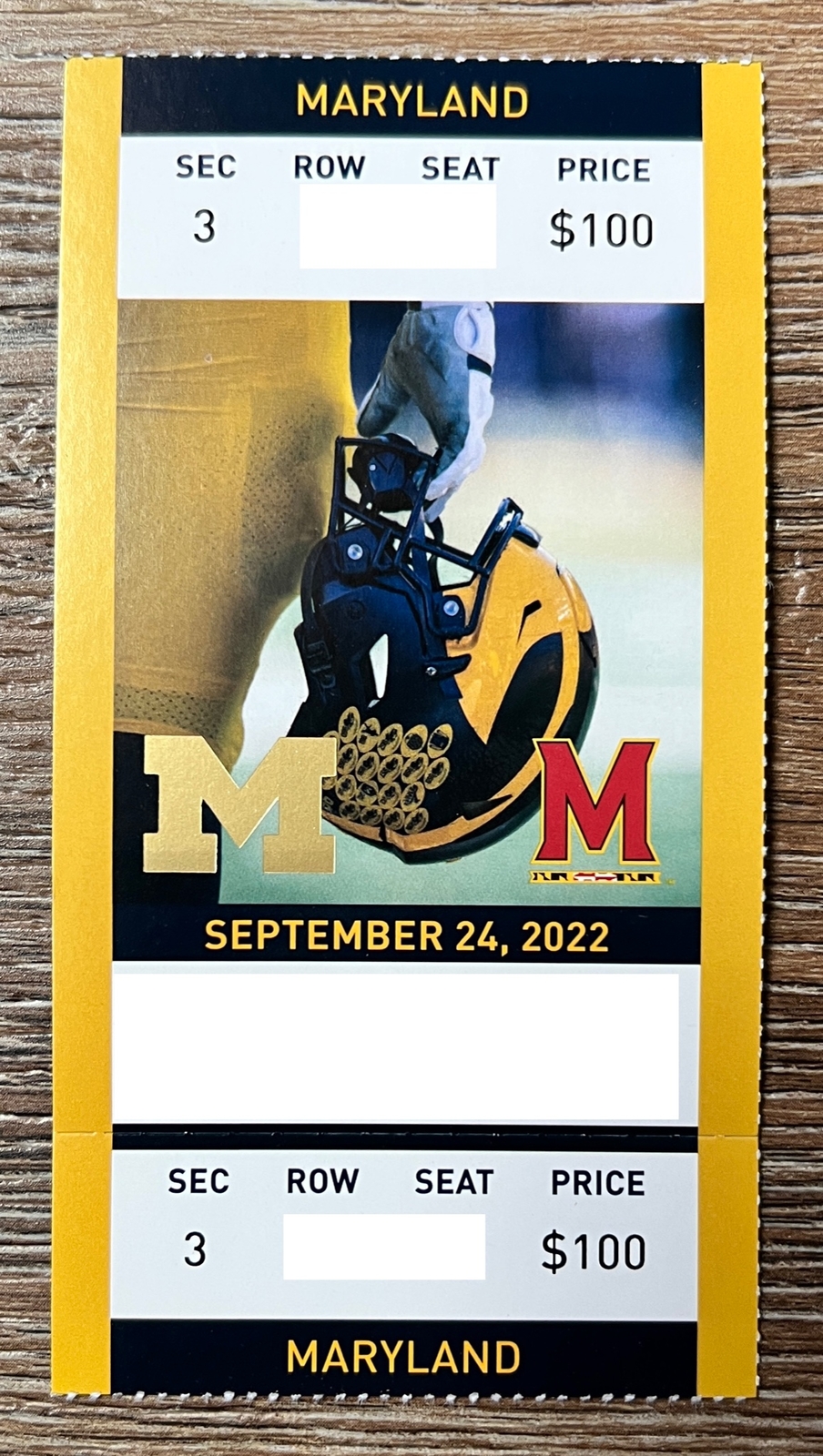 2022 Michigan Wolverines Football Collectible Ticket Stub Choose Any Home Game eBay