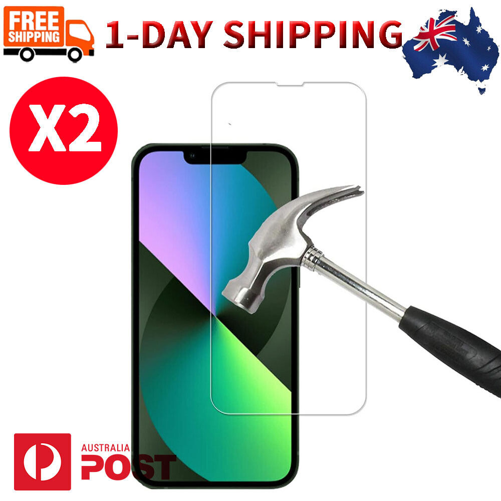 2pc Tempered Glass Screen Protector For iPhone 15 14 13 12 11 Pro XR XS Max 8 SE