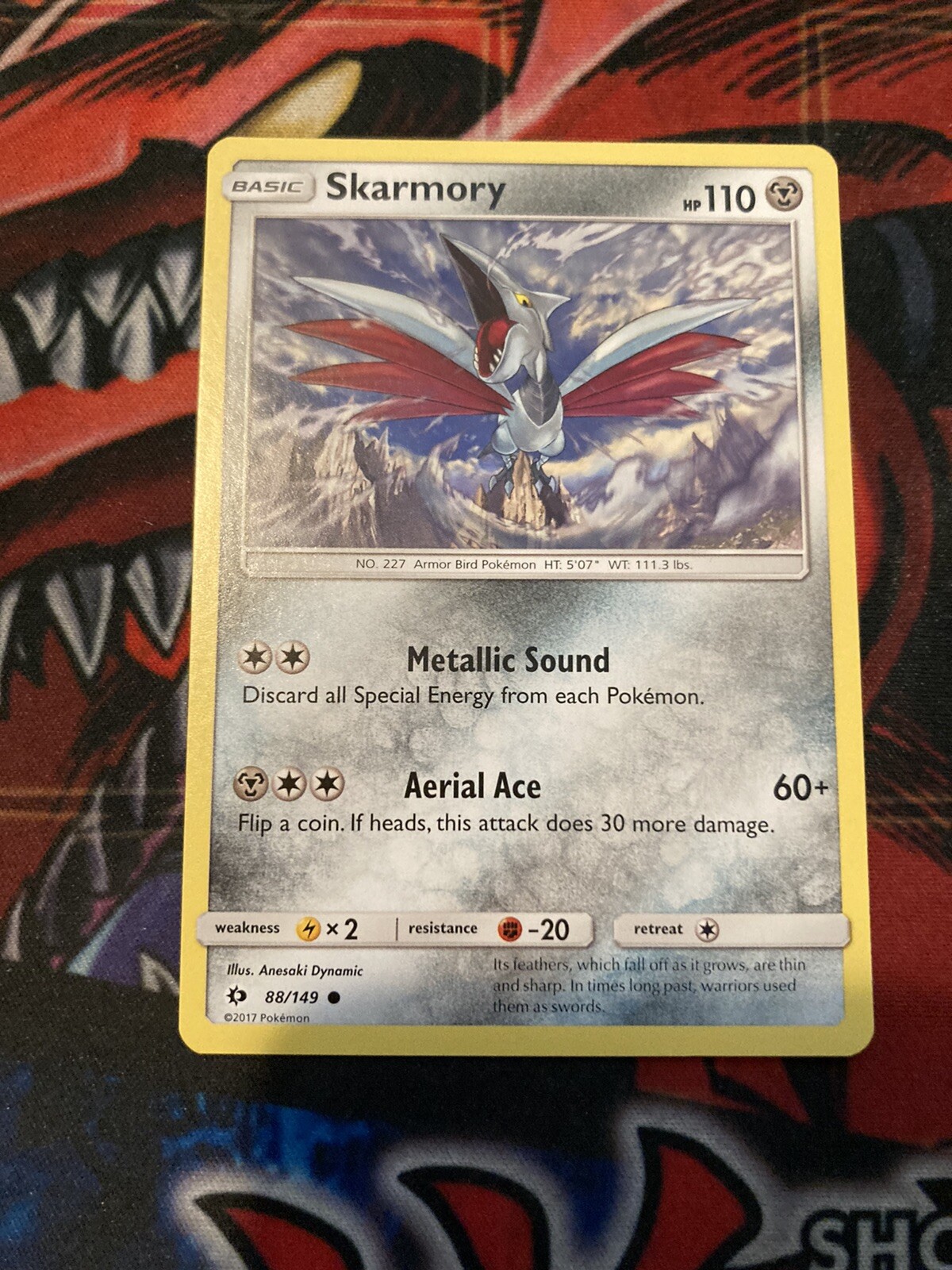 Pokémon TCG Skarmory Sun & Moon Base Set 88/149 Regular Common-NM