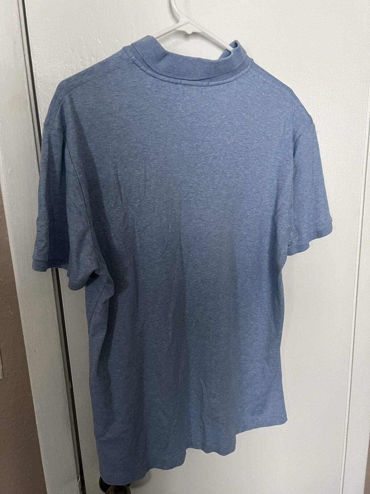 Polo Ralph Lauren Camicia Uomo L Blu Carne Pony Pima Soft Touch Manica Corta DIFETTO