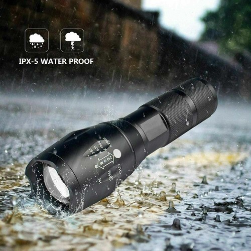 Police 1200000LM T6 LED Super Bright Zoom Flashlight Powerful Camping Lamp Torch - Picture 1 of 10
