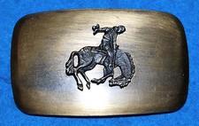 Bronco Rider Belt Buckle, Complete  Functional