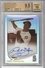 2013 Topps Chrome AUTOGRAPH, SEPIA REF. NIck Franklin BGS 9.5 GEM MINT. SN 56/75