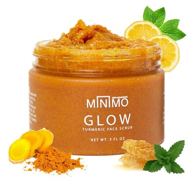Minimo Glow Unscented Turmeric Face Scrub 5 oz