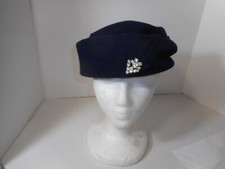 Vintage Ritz Woman's Hat Henry Pollak New York 100 Wool - Navy Blue
