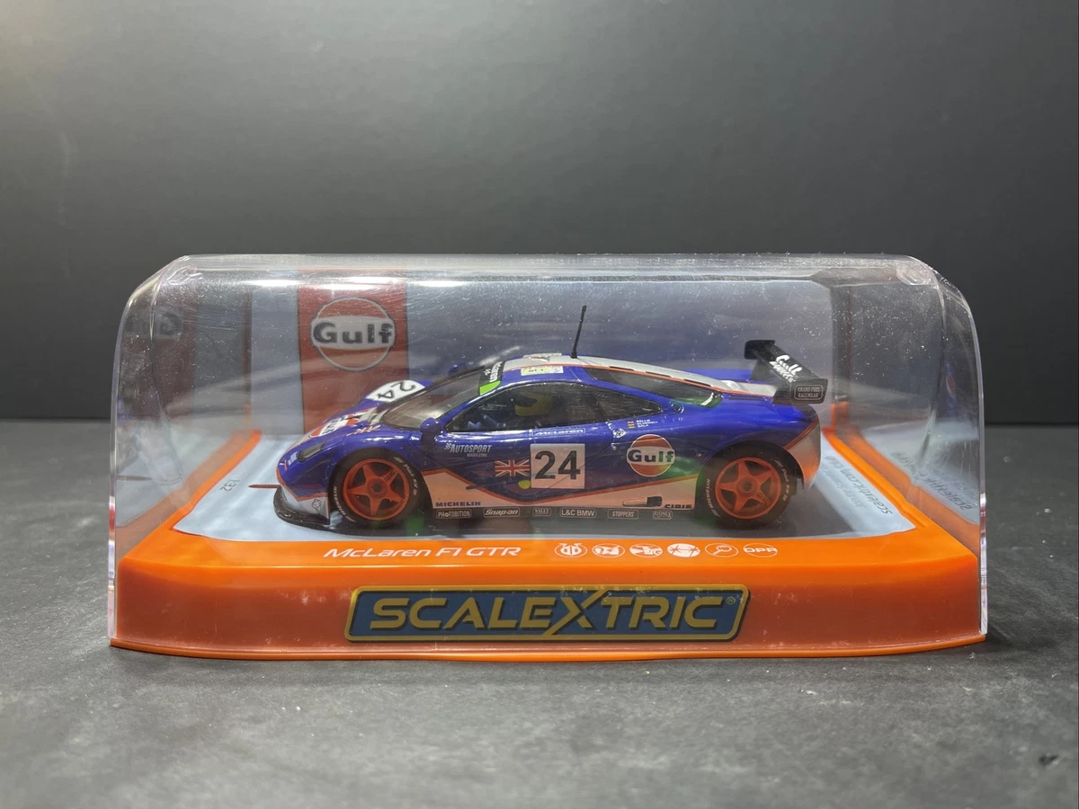SCALEXTRIC C3969 MCLAREN F1 GTR 24 HOURS OF LE MANS GULF EDITION 1 32 SLOT CAR