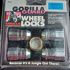 Gorilla Guard Chrome Wheel Locks 12mmx1.50 Bulge Acorn 12x1.50 Lug Nut 61631