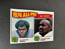 1975 Topps #214 1974 All-Pro Defensive Tackles (Alan Page / Otis Sistrunk)