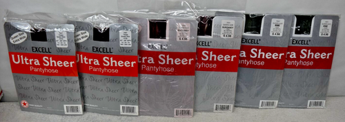 6 Brown Burgandy Khaki Green Ultra Sheer Pantyhose Lot Queen Q 1x 2x 3x 160-240 - Picture 9 of 13