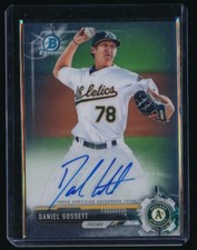 DANIEL GOSSETT 2017 BOWMAN CHROME PROSPECT AUTOGRAPH RC AUTO *OAKLAND ATHLETICS*