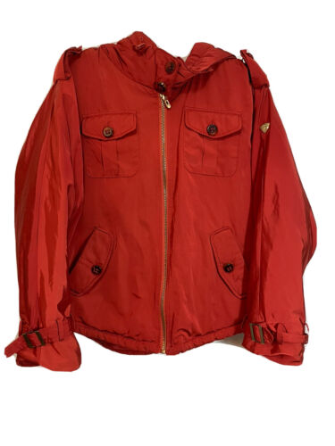 1 MADISON M Burnt Orange Hooded Coat Jacket Polly Down Fill