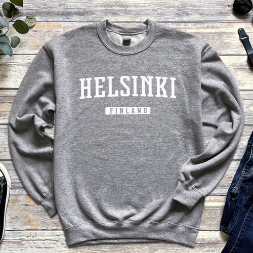 Helsinki Sweatshirt | Helsinki Finland Crewneck Sweatshirt - Picture 9 of 10