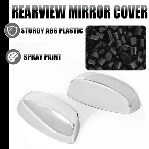 2x For 2007-2014 Chevy Silverado Sierra Yukon Chrome Top Half Mirror Cover Caps - Picture 14 of 17