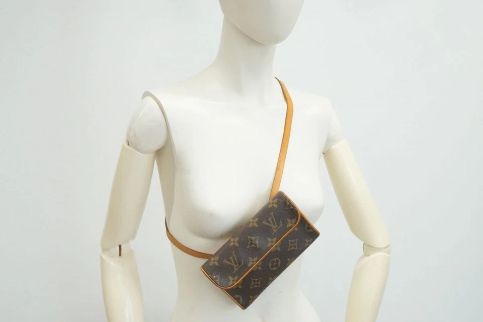 Louis Vuitton Monograma Bolsillo Florentino Cintura Bolsa Cinturón Bolso M5185 LV 4359h Foto 3 de 4