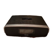 iHome IP90 AM/FM iPod Radio Docking Station Black Dual Alarm TESTED Works