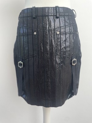 Christian Dior Galliano Era Rock Schwarz Glänzend Gr.34/36