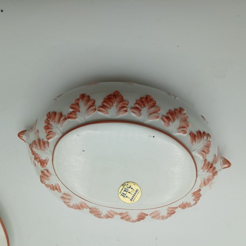 Tureen Serving/Egg Dish With Rooster/Chicken Lid ABV Bossano Vintage 24cm - Foto 9 di 14