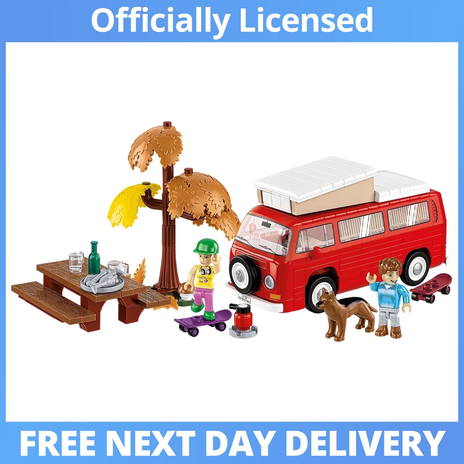 COBI-24616 Volkswagen T2a Camper Van Camping Wagen Building Brick Model 287pcs - Image 3