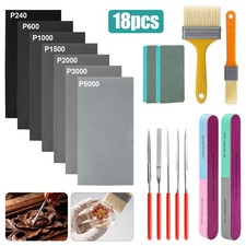 18PCS Epoxy Resin Polishing Kit Wet Dry Sandpaper Diamond Files for DIY 3D Model