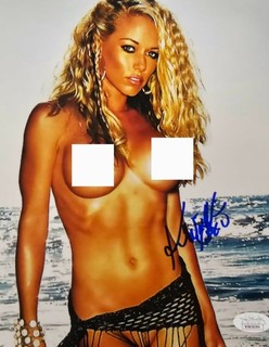 KENDRA WILKINSON AUTOGRAPH 8X10 METALLIC PHOTO ACTRESS & PLAYBOY MODEL JSA COA