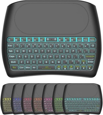 D8 Mini Wireless Keyboard with Touchpad Colorful Backlit Small Wireless Keybo...