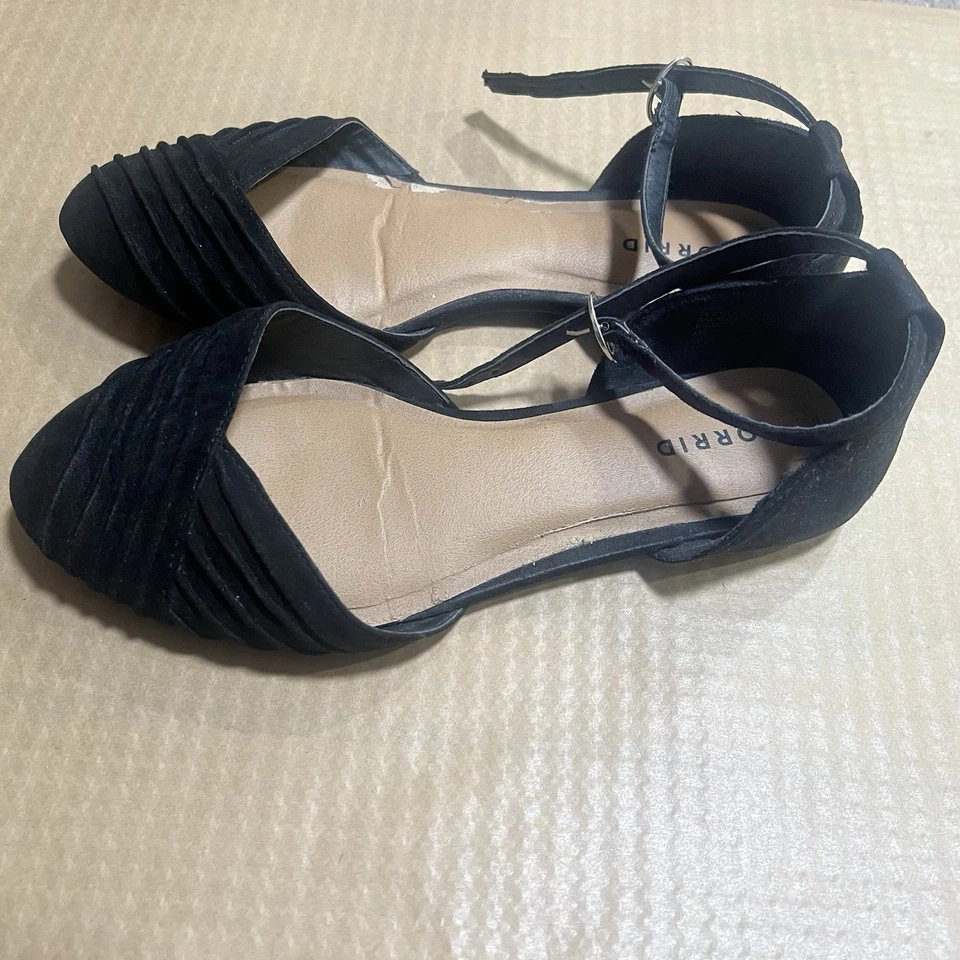 Torrid балет плоский туфли женщин широкий 6,5 черный вкратце лодыжки пряжка ремень Reg 7 - Изображение 2 из 4