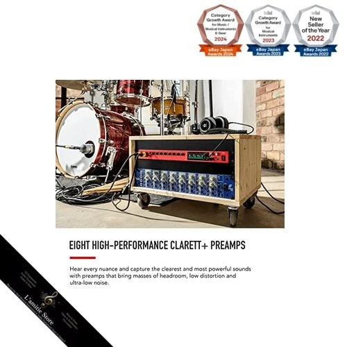 Focusrite CLARETT 8PRE 18-in 20-out Audio-Interface Audio InterfaceJapan Brand - Image 2 of 4