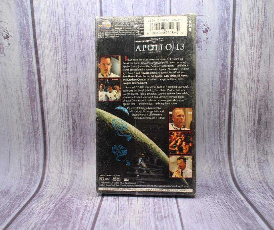RARE Apollo 13 VHS Tape Tom Hanks 1995 Movie NEW SEALED Space NASA Ron Howard - Image 3 of 4