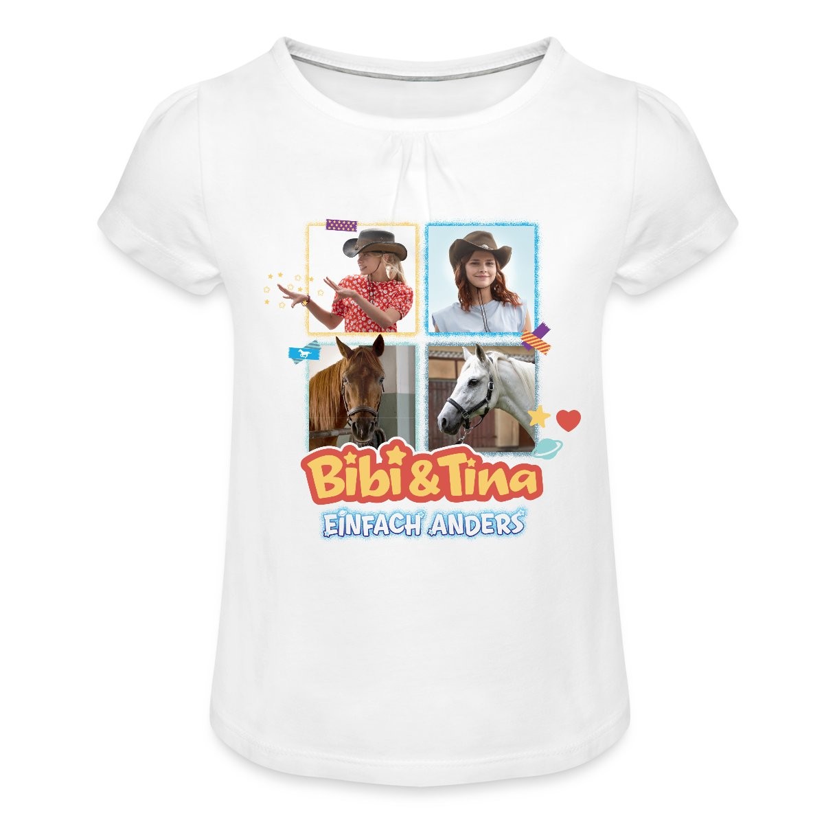 ALTRA T shirt bambina Bibi & Tina semplicemente diverso collage