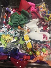 Lot of 50 Girl's Hair Bows Clips Headbands Mixed Multicolor