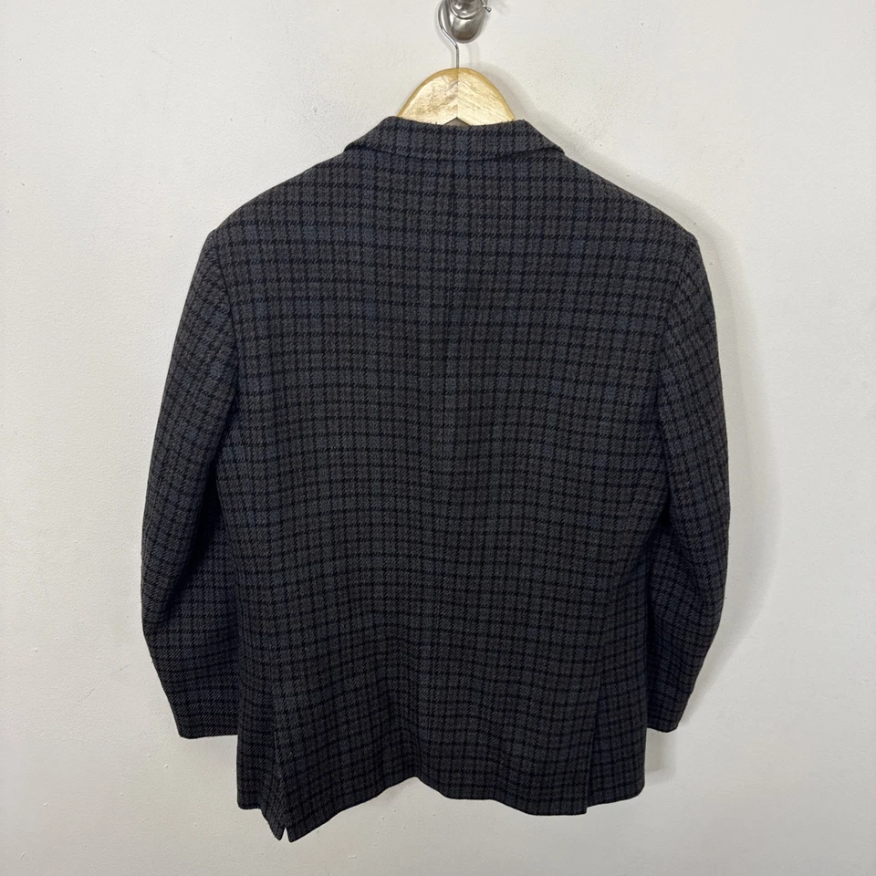 Blazer Abrigo Deportivo Chester Scot Tweed Hombres 40S Corto Gris Cuadros Dmg Foto 4 de 4