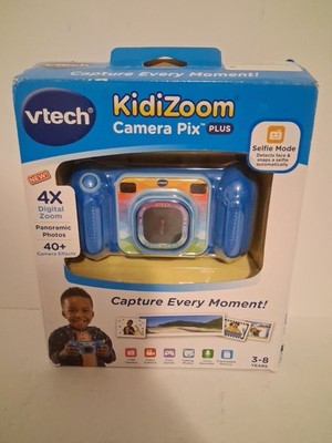 VTech KidiZoom Camera Pix Plus Blue Kids Digital Camera 4X Zoom New