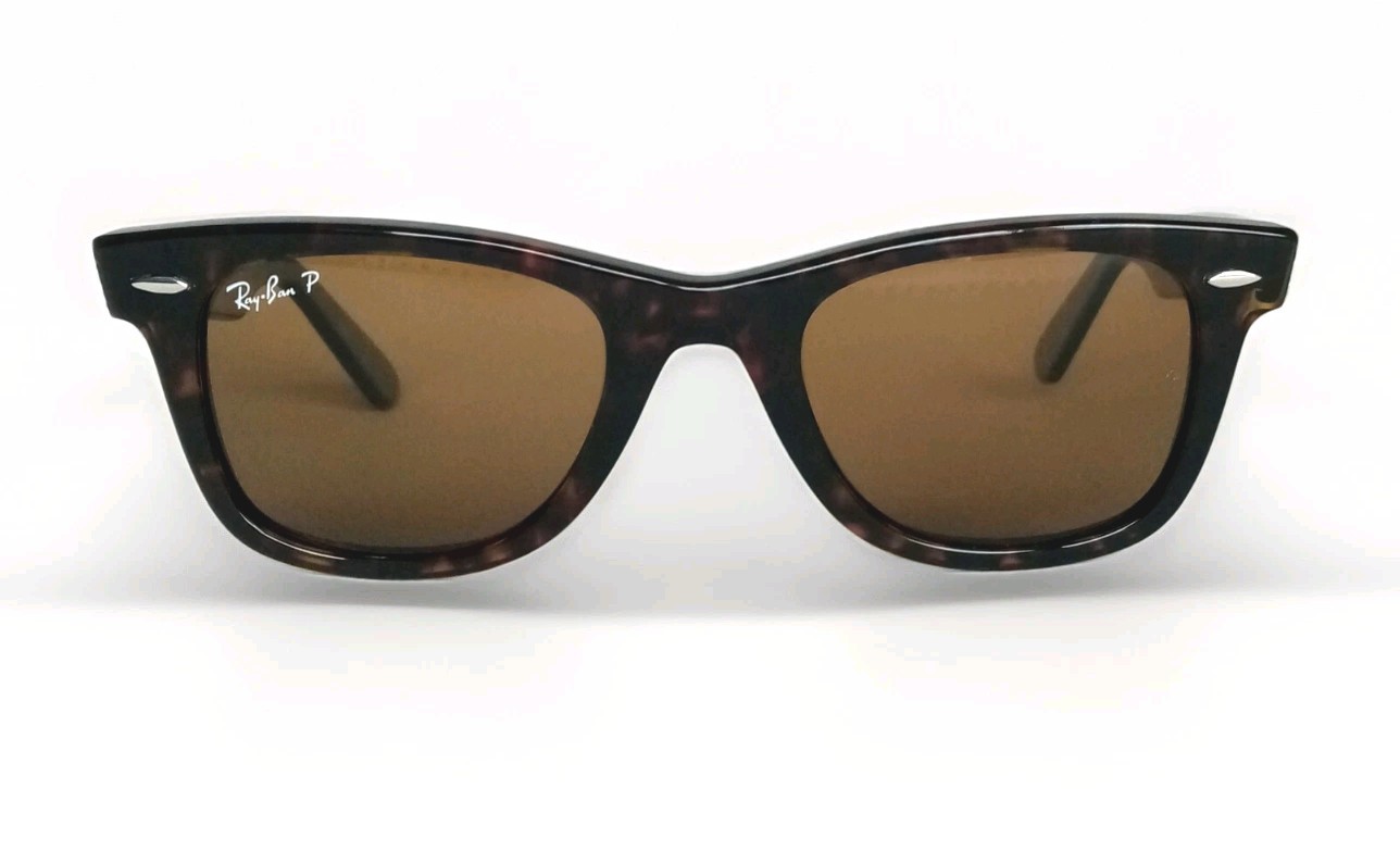 Ray-Ban Sunglasses Genuine Glass Polarised Lenses Tortoise Wayfarer 2140 902/57 - Image 3