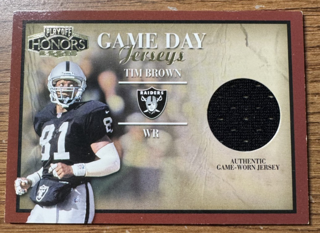 2001 Playoff Honors - Game Day Tim Brown #GD-7 Jerseys Patch (MEM)