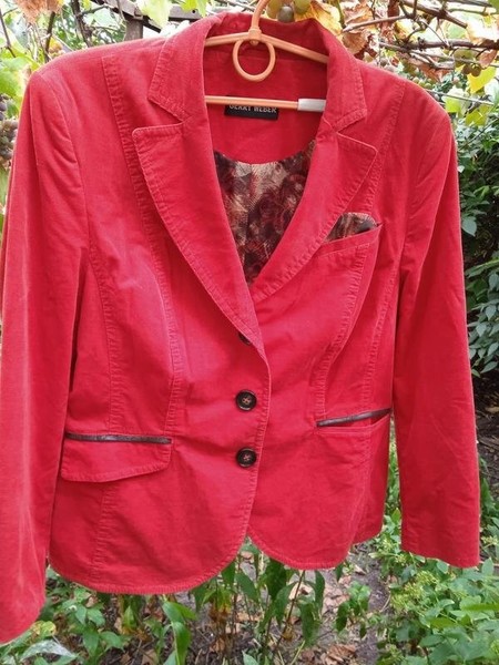 Women Gerry Weber Jacket Red Velvet 44 / XXL / 52