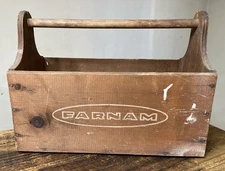 RARE Antique Vintage FARNAM Wood Veterinary Vet Supply Box Tote Caddy - Wooden