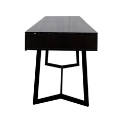 Modern Black 70.87" Computer Desk, Study & Work Desk, Y-Shaped Metal Legs