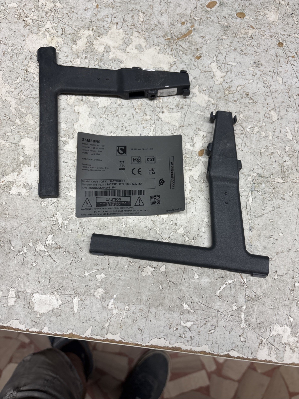 Piedini appogio tv Samsung Qe32ls03tcu