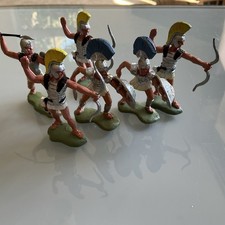 Vintage Britains Plastic Painted Trojan War Soldiers 1/32nd Scale x 6.